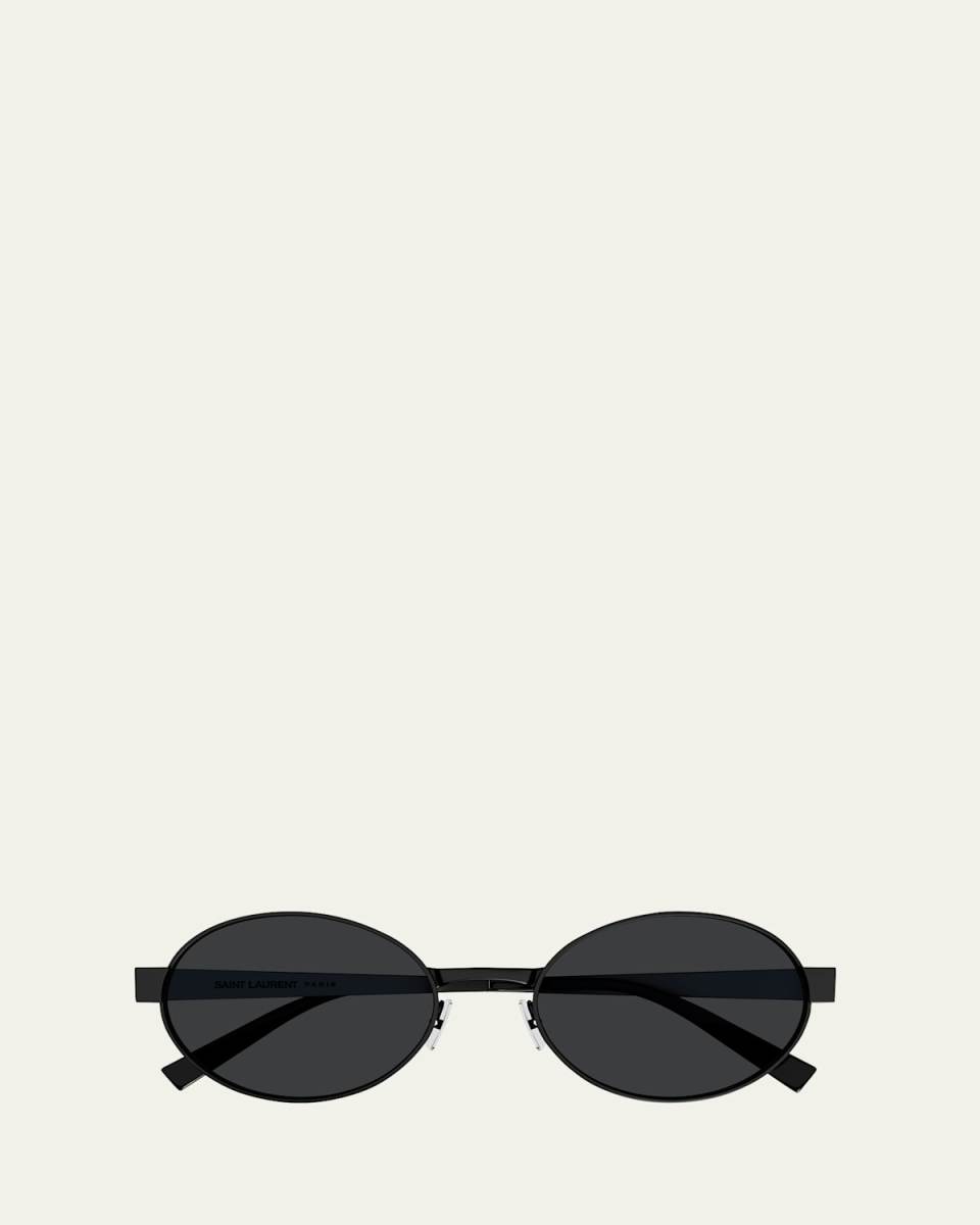 Logo Metal Oval Sunglasses